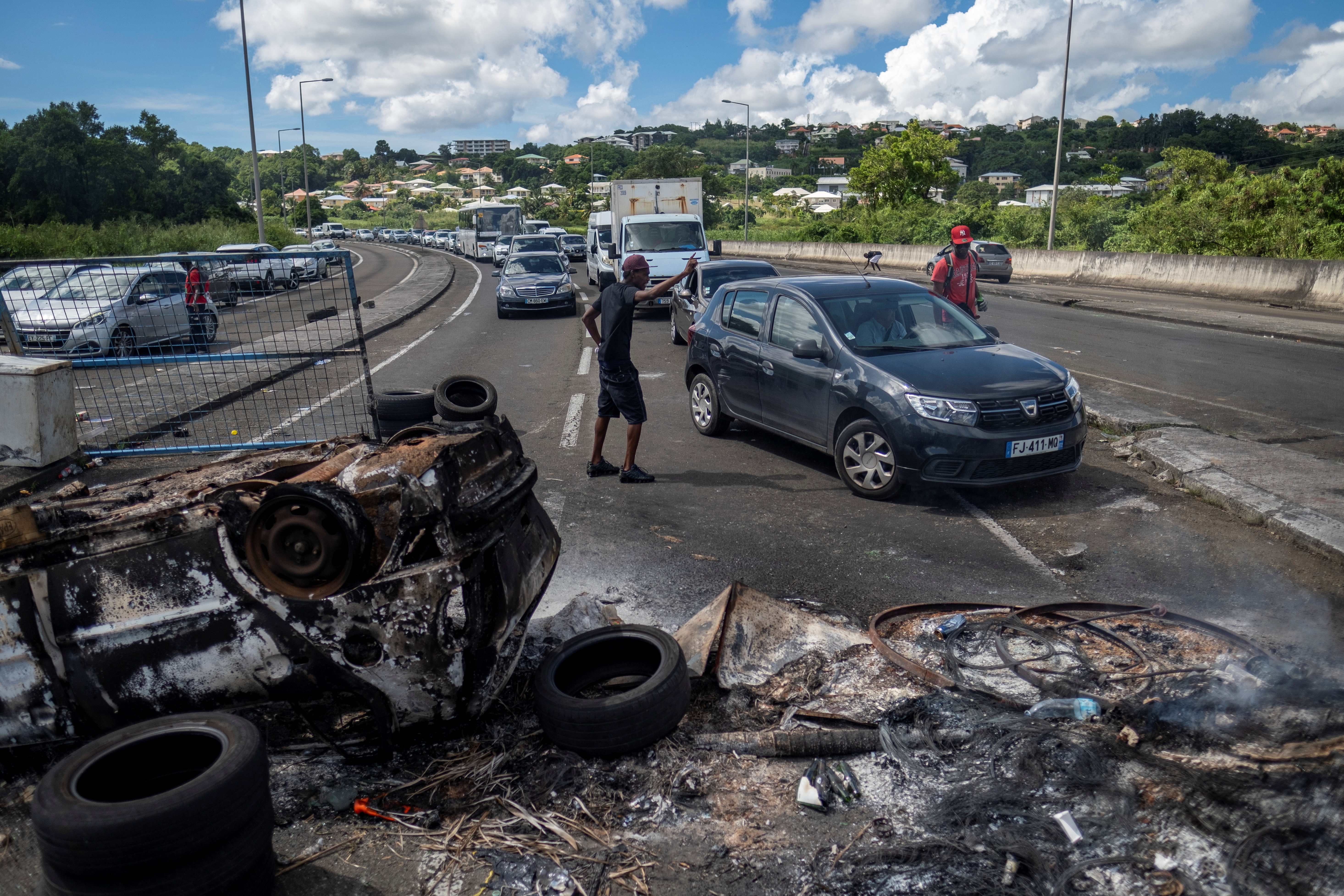 image Looting and fires break out during Covid protests on France&#8217;s Martinique