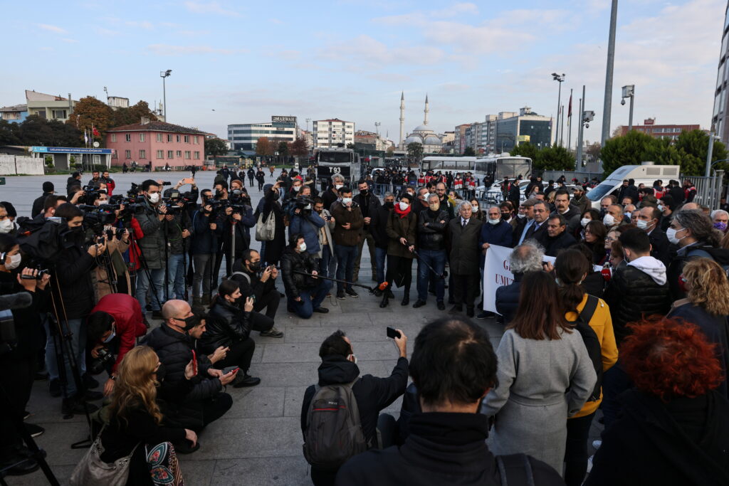turkish court holds hearing in trial of philanthropist osman kavala in istanbul