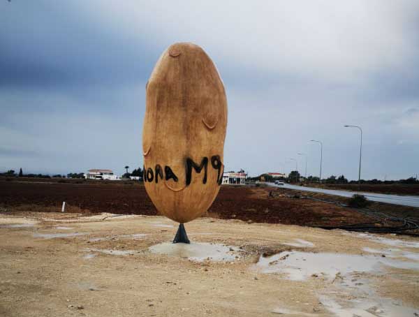 image Big Potato being spruced up for Christmas