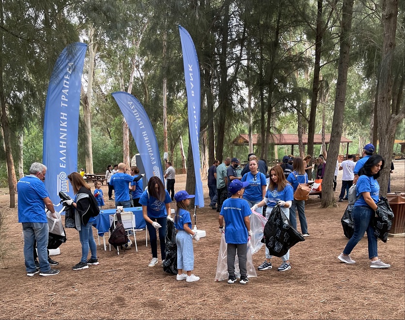 image Hellenic volunteers take part in Let&#8217;s Do It Cyprus park clean-up