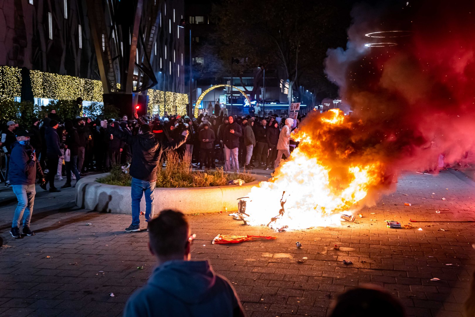 image Covid restriction protests in Rotterdam turn ugly, two wounded as police fire shots at protest