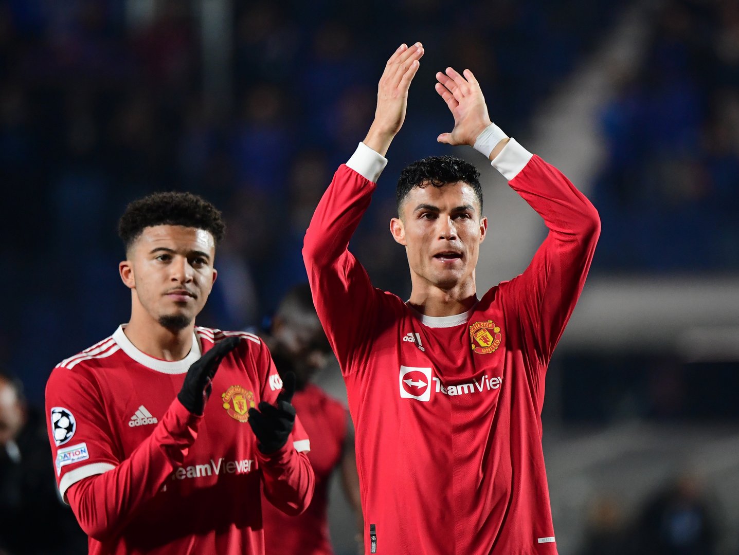 image Ronaldo at the double to earn United late point at Atalanta