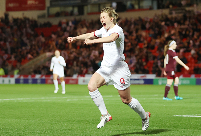 image Historic night for White and England in 20-goal romp