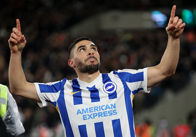 image Maupay&#8217;s late bicycle kick snatches draw for Brighton at West Ham
