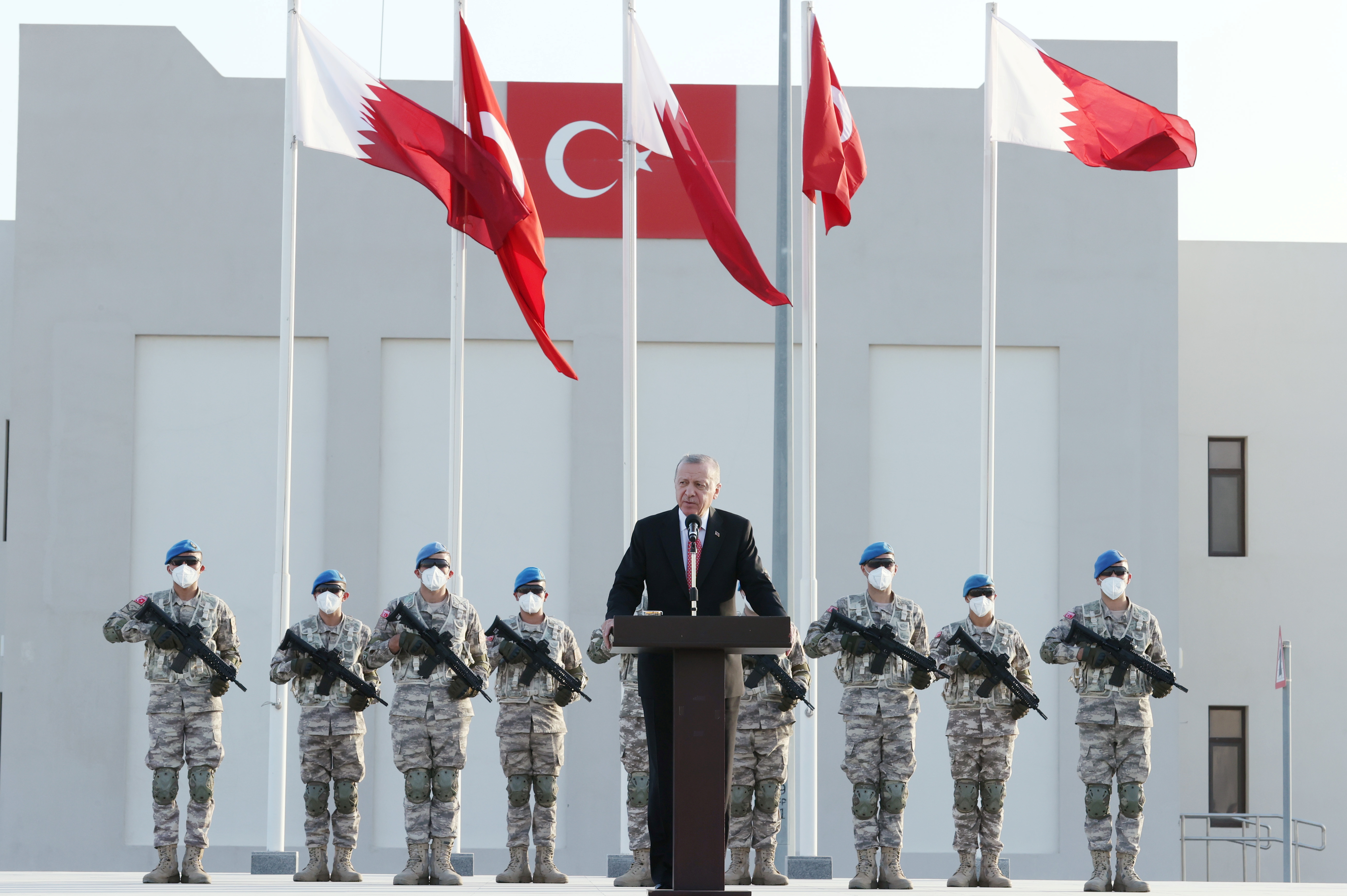 image Erdogan leaves Qatar with precious little