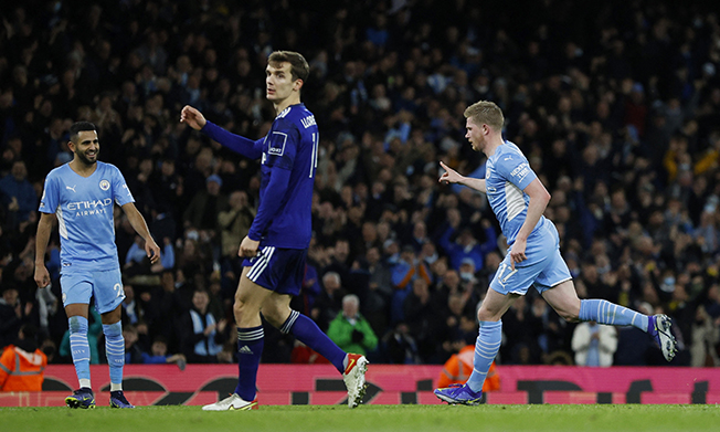 image Guardiola hails return of &#8216;phenomenal&#8217; De Bruyne after 7-0 thrashing