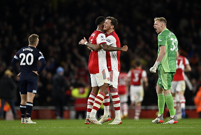 image Arsenal into top four after sinking Hammers
