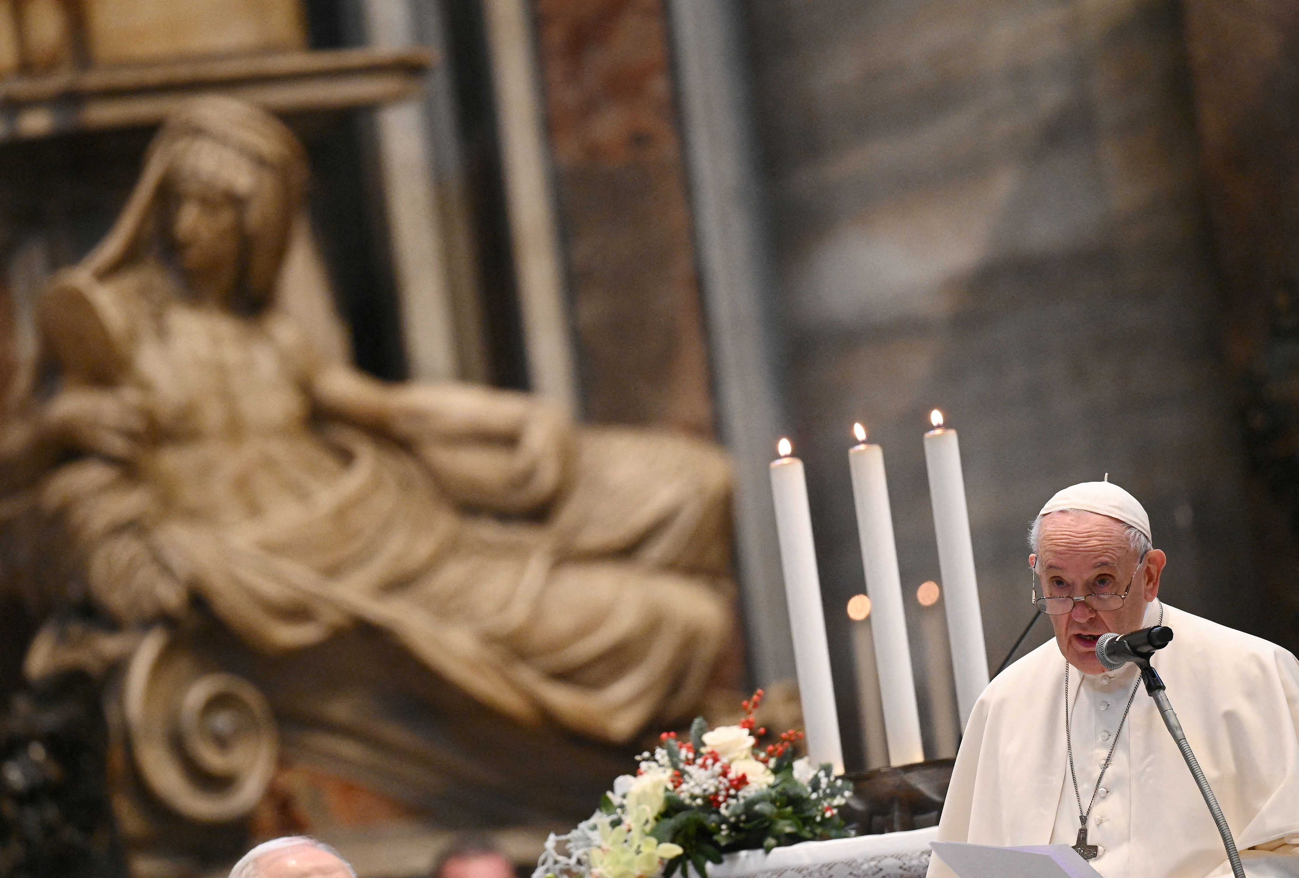 image Domestic violence against women &#8216;almost satanic,&#8217; Pope Francis says