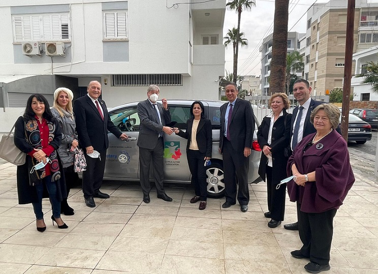 image Rotarians donate seven-seater vehicle to Cyprus autism body