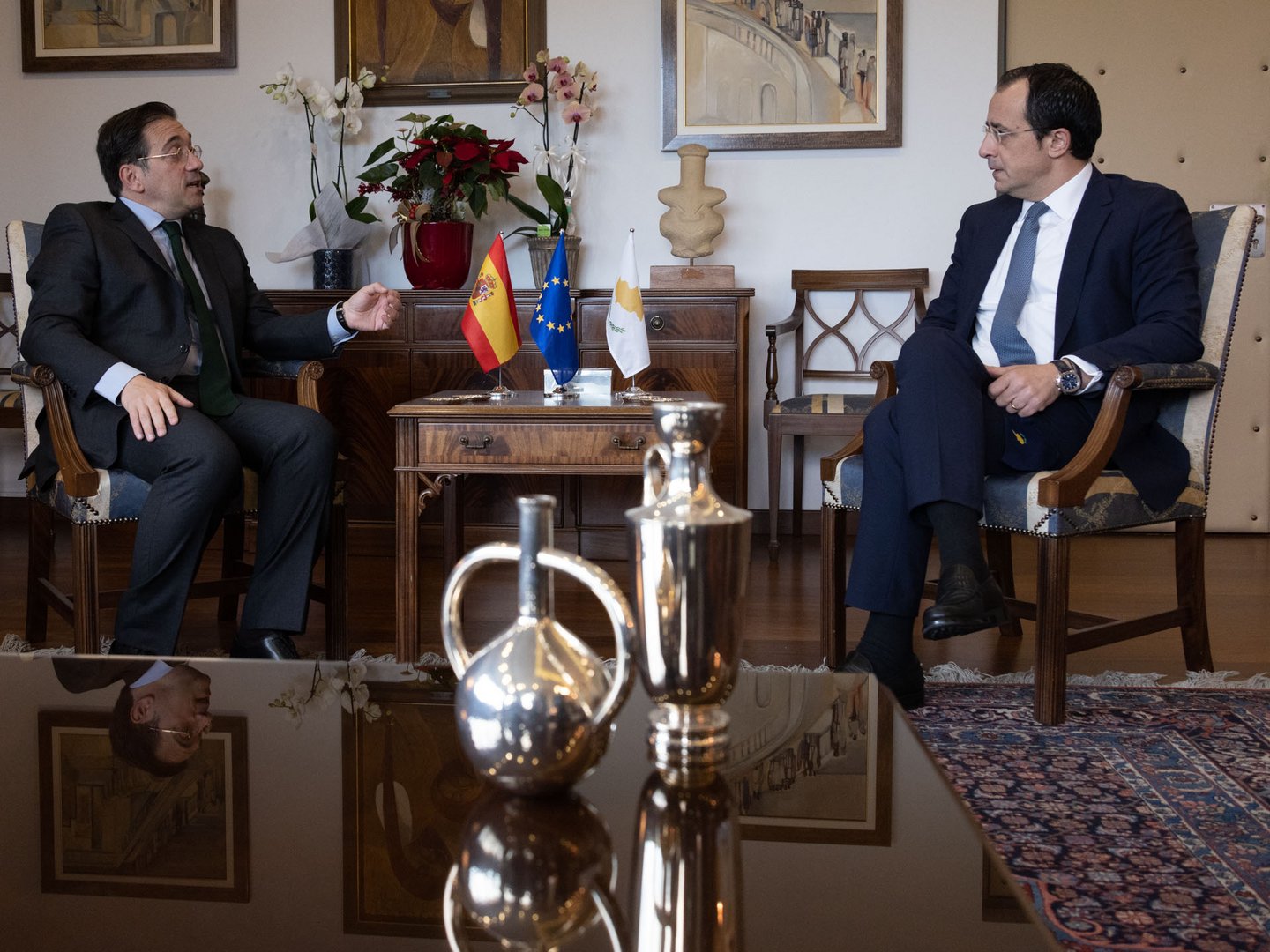 image Christodoulides meets Spanish counterpart