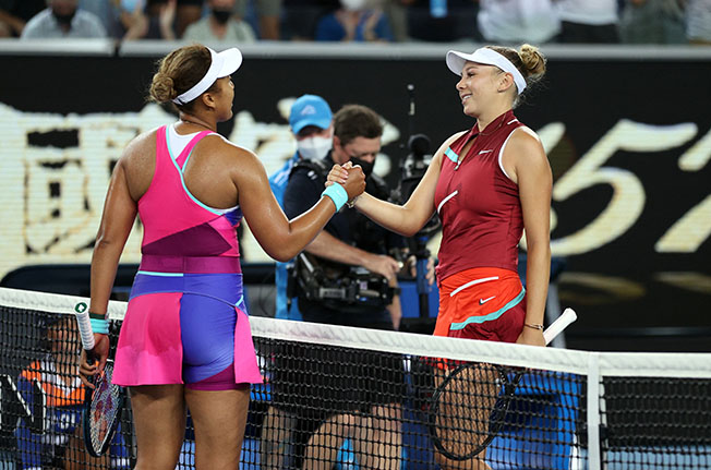 image Champion Osaka crashes out to big-hitting American Anisimova