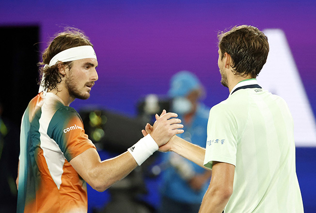image Medvedev takes down Tsitsipas to set up Nadal date in final