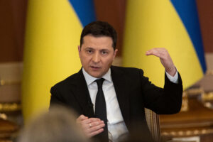 ukraine's president zelenskiy attends a news conference in kyiv