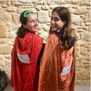 charis (left) and gülsen (right) at the conversation carnival event in february 2020