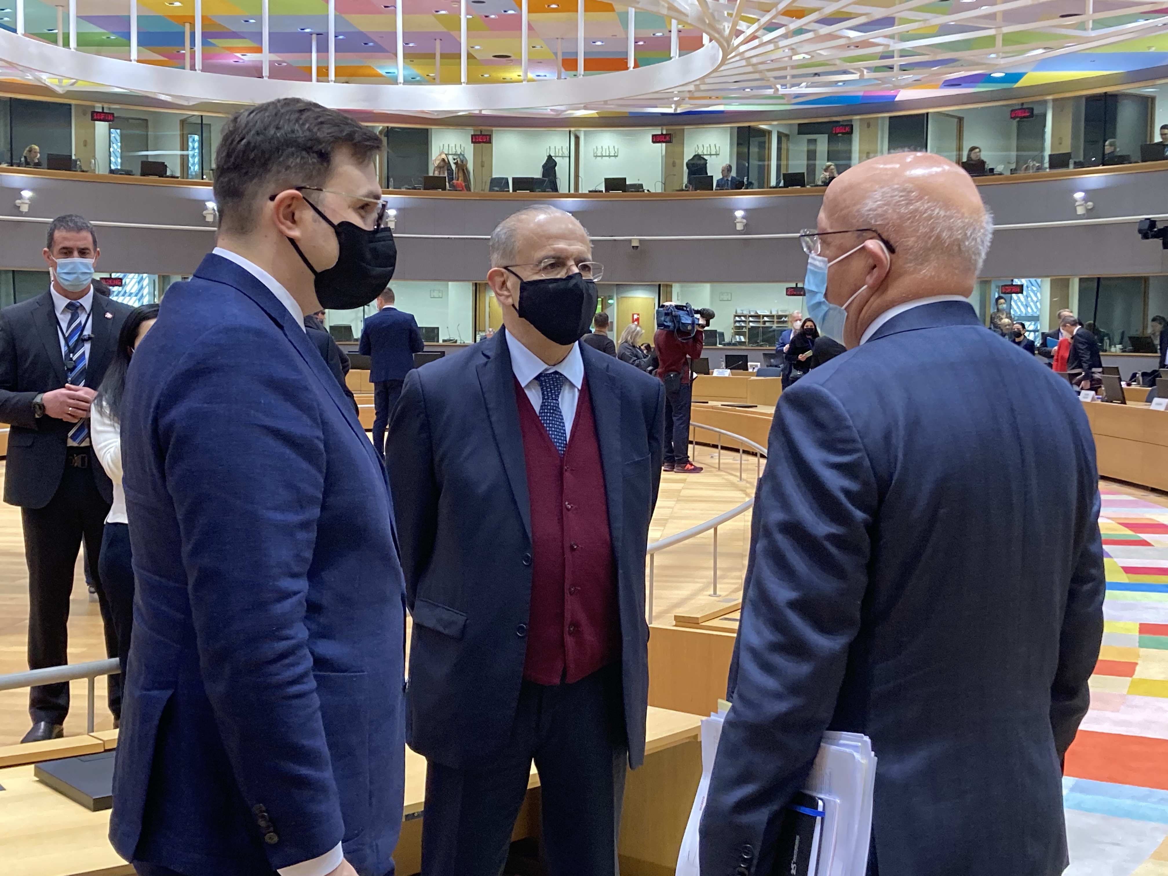 image Ukraine on agenda as Kasoulides participates in EU teleconference with Blinken