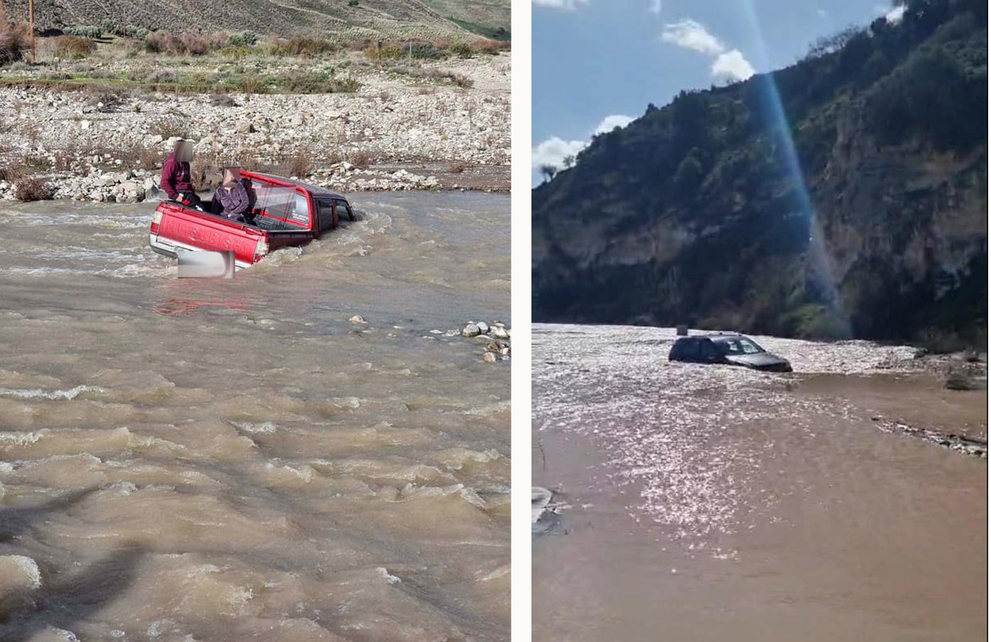 image Police have to rescue drivers trying to cross river in Paphos (video)