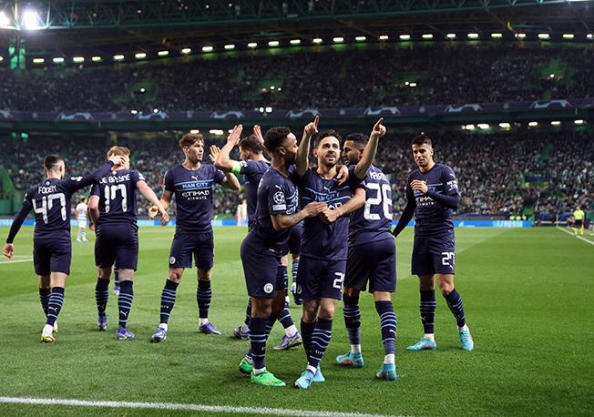 image Man City refuse to get carried away after thumping win in Lisbon