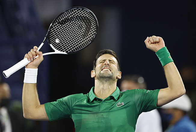 image Djokovic returns to action with victory in Dubai