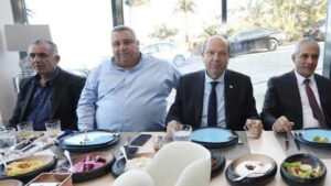 feature esra falyali pictured with turkish cypriot leader ersin tatar (yeni duzen)