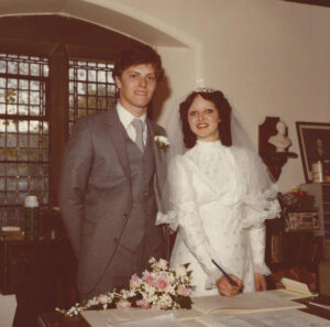jeff and jackie on their wedding day