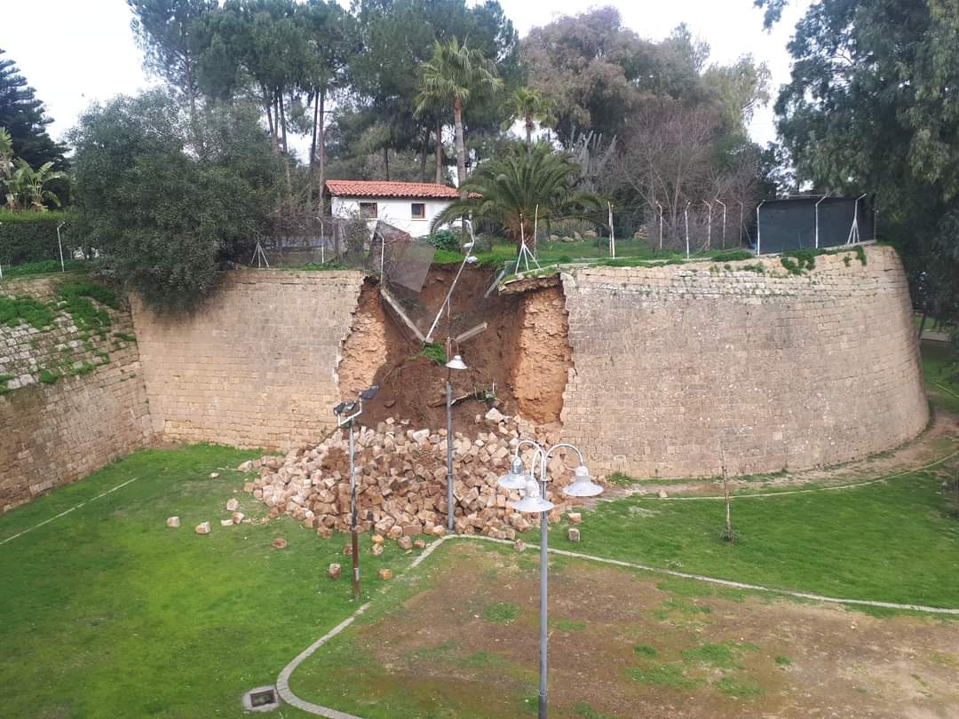 image Section of Nicosia’s Venetian walls collapses (updated)