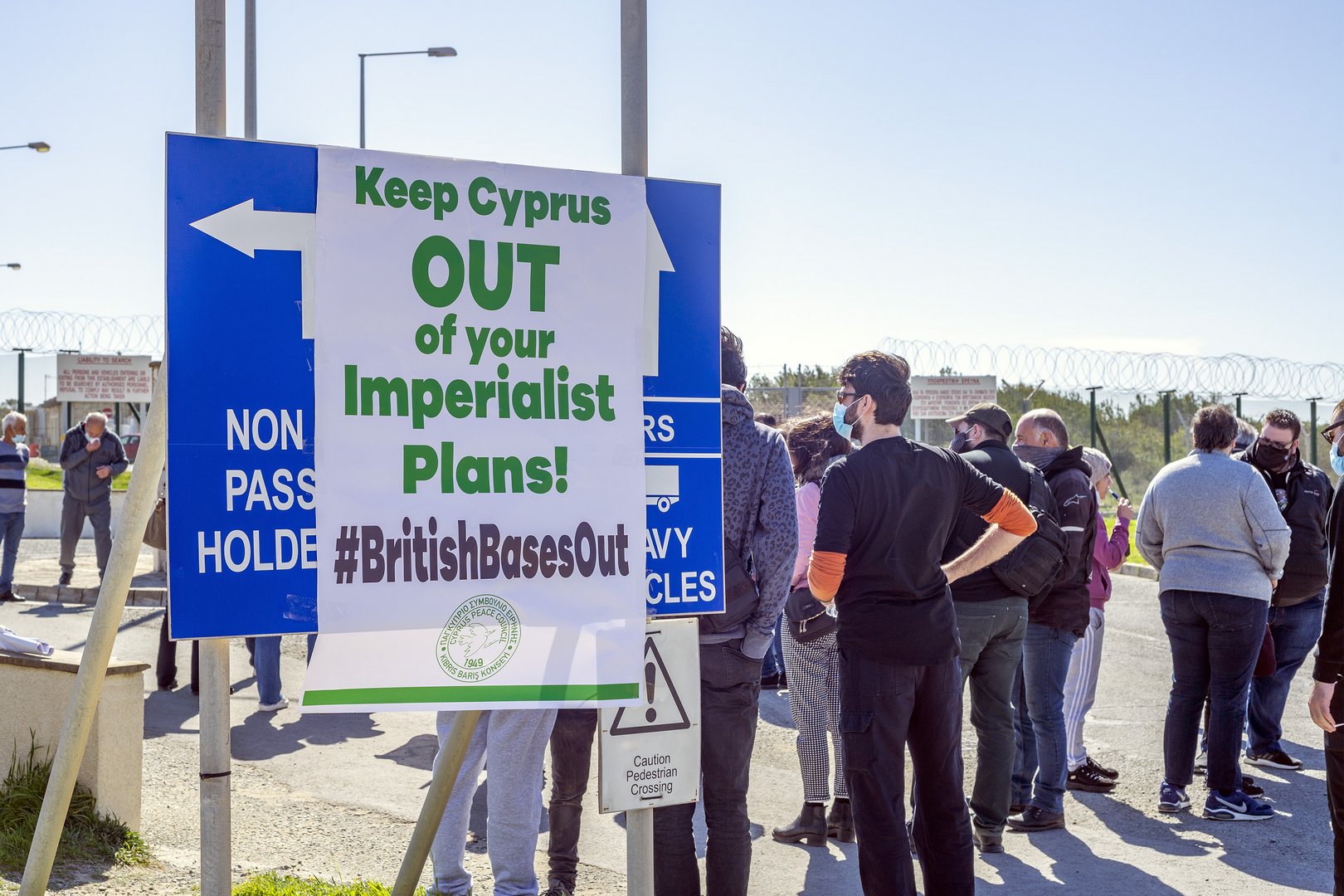 image Cyprus Peace Council demonstrates against fighter jets at Akrotiri