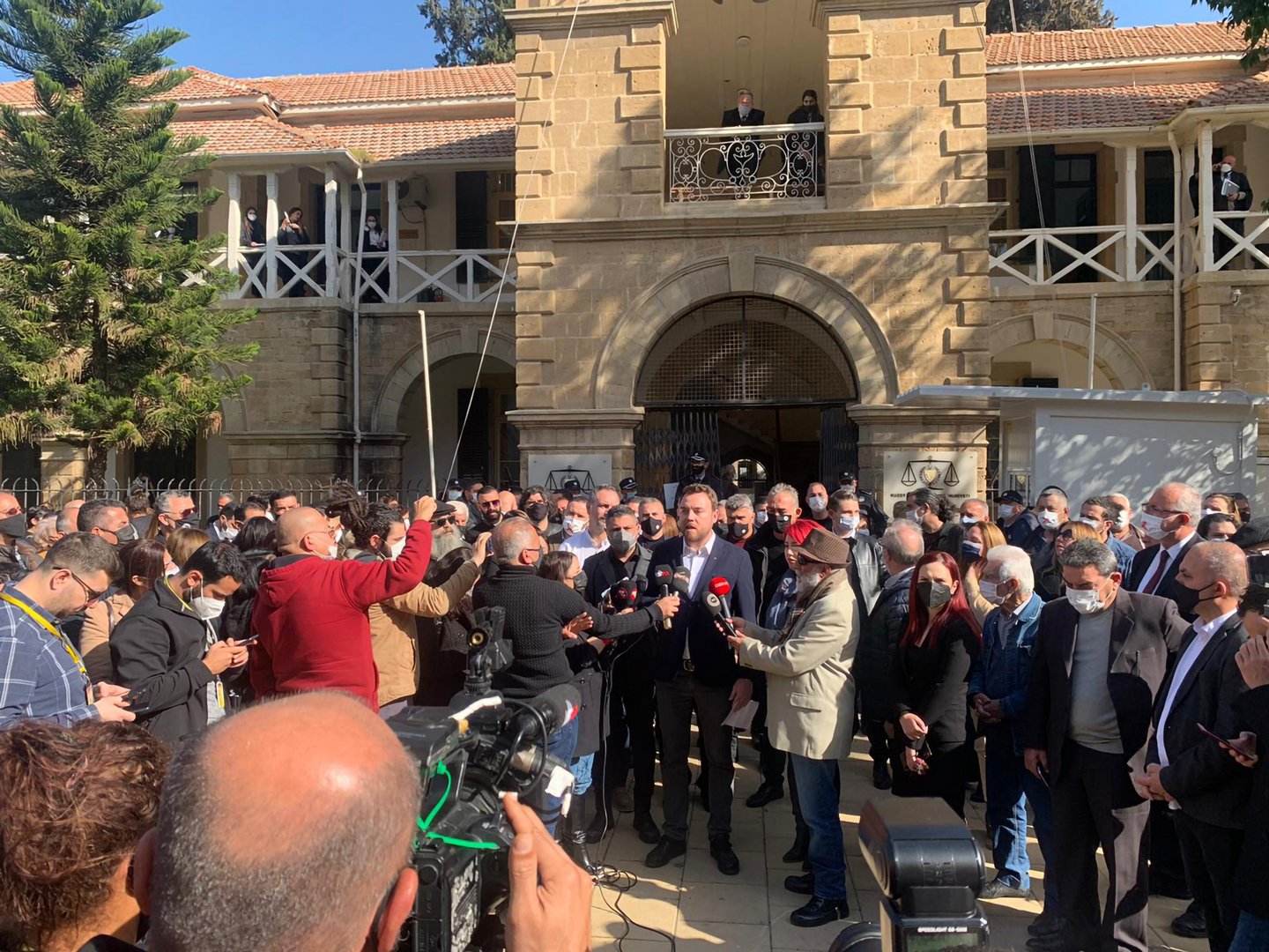 image Turks, Greek Cypriots protest trial of Turkish Cypriot journalist