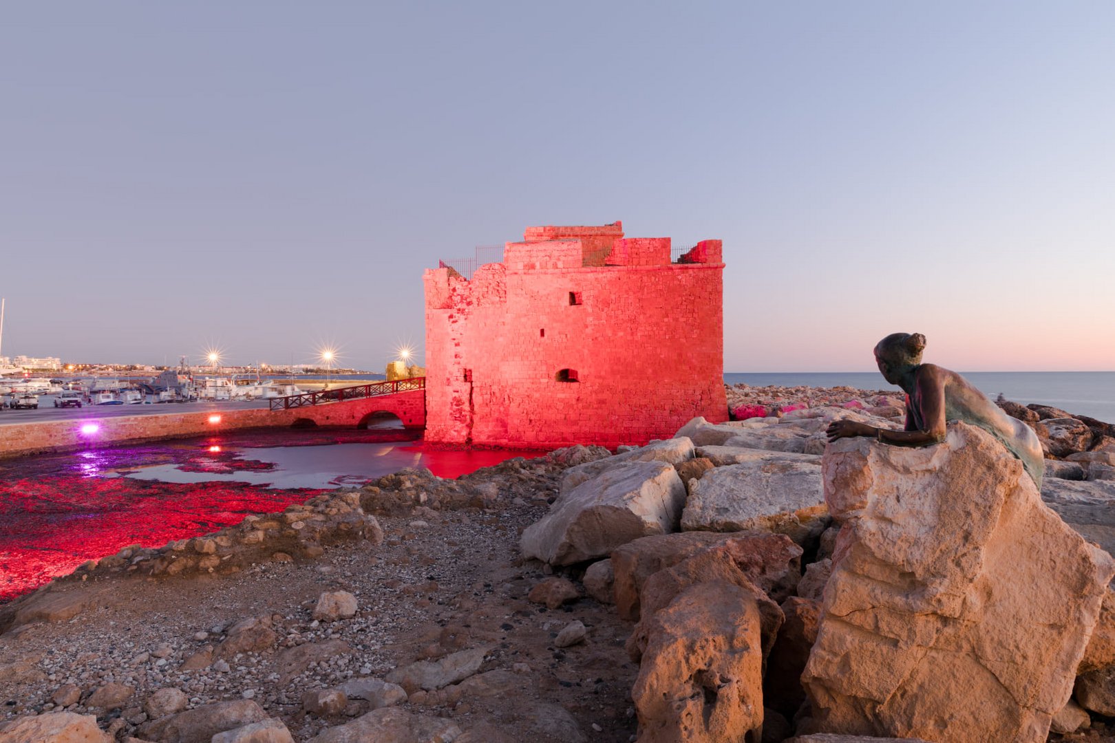 image Paphos castle to be lit up red all week in support of heart defects