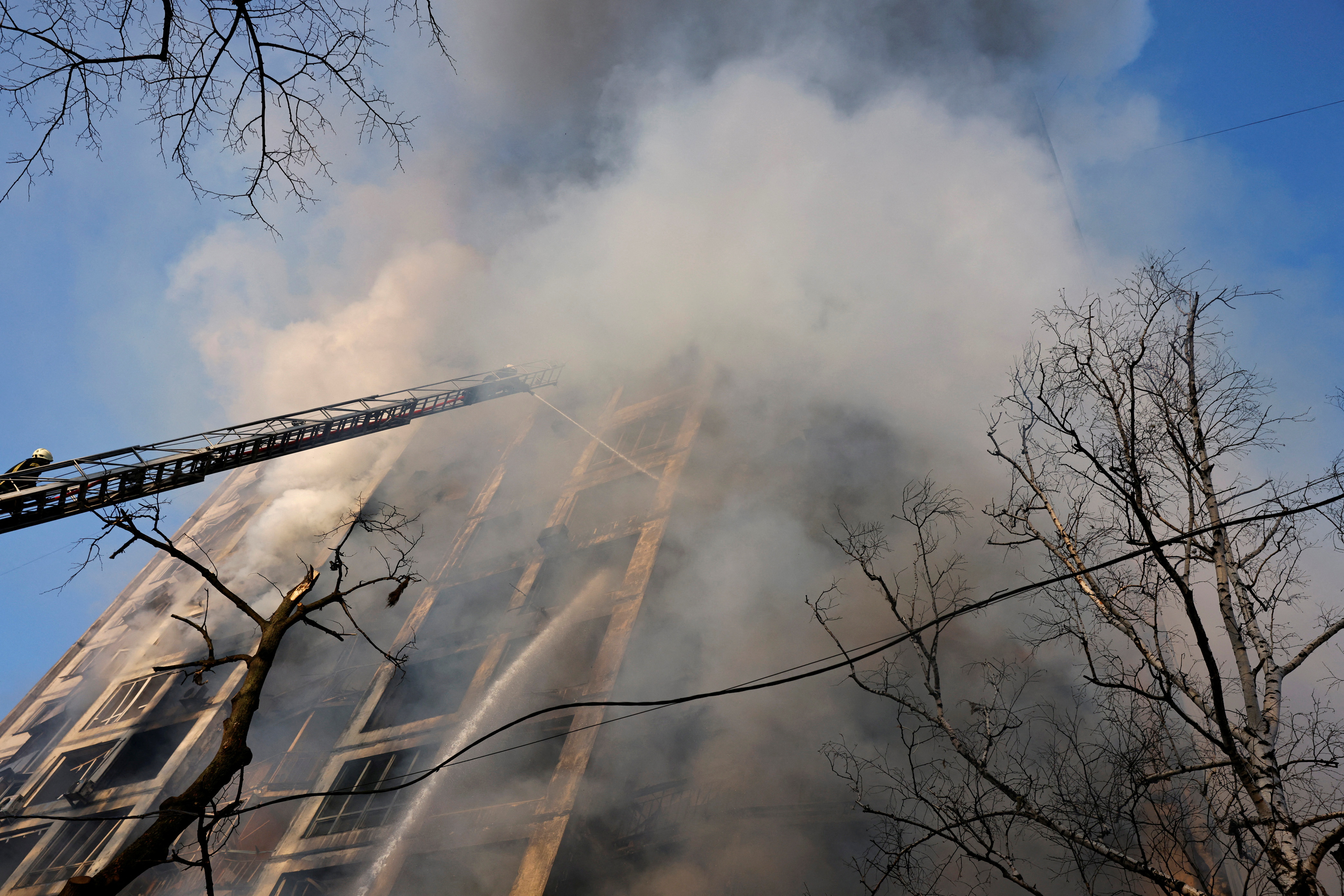 image Kyiv struck by Russian shelling, curfew announced