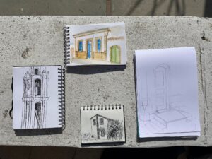 some of the sketches from the meeting in kaimakli