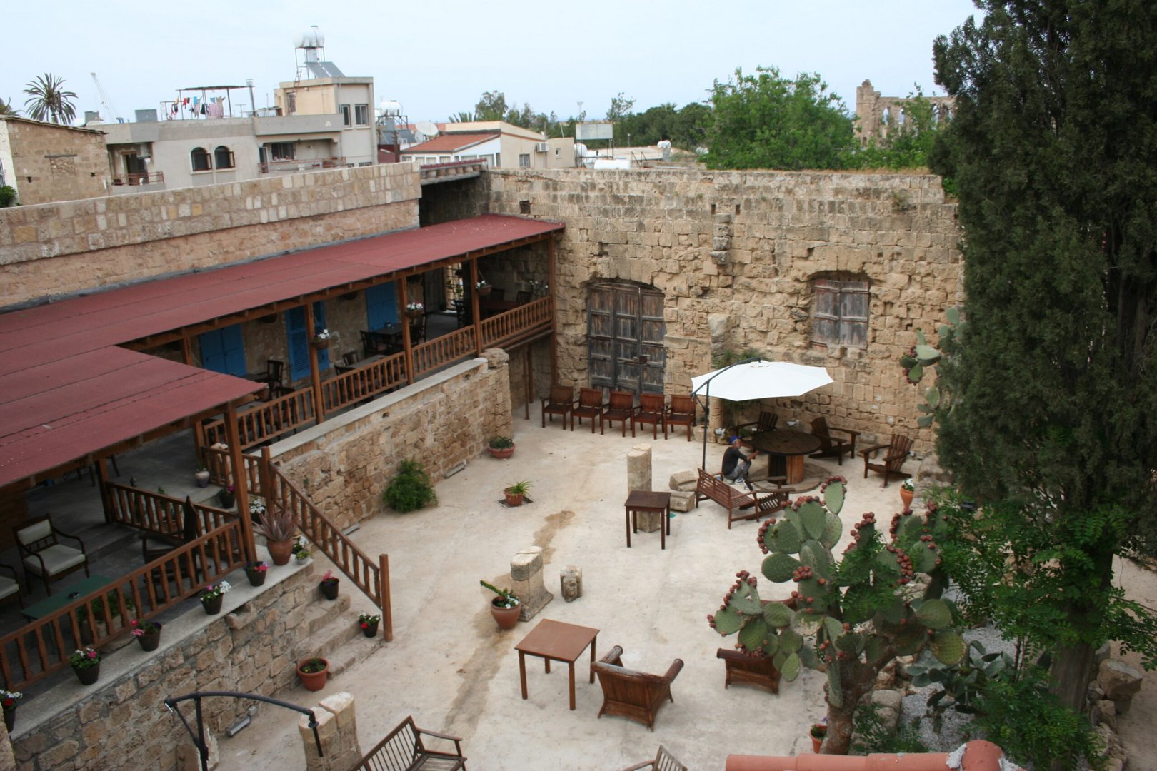 feature agnieszka the courtyard of the renovated palazzo which is now a coffeeshop