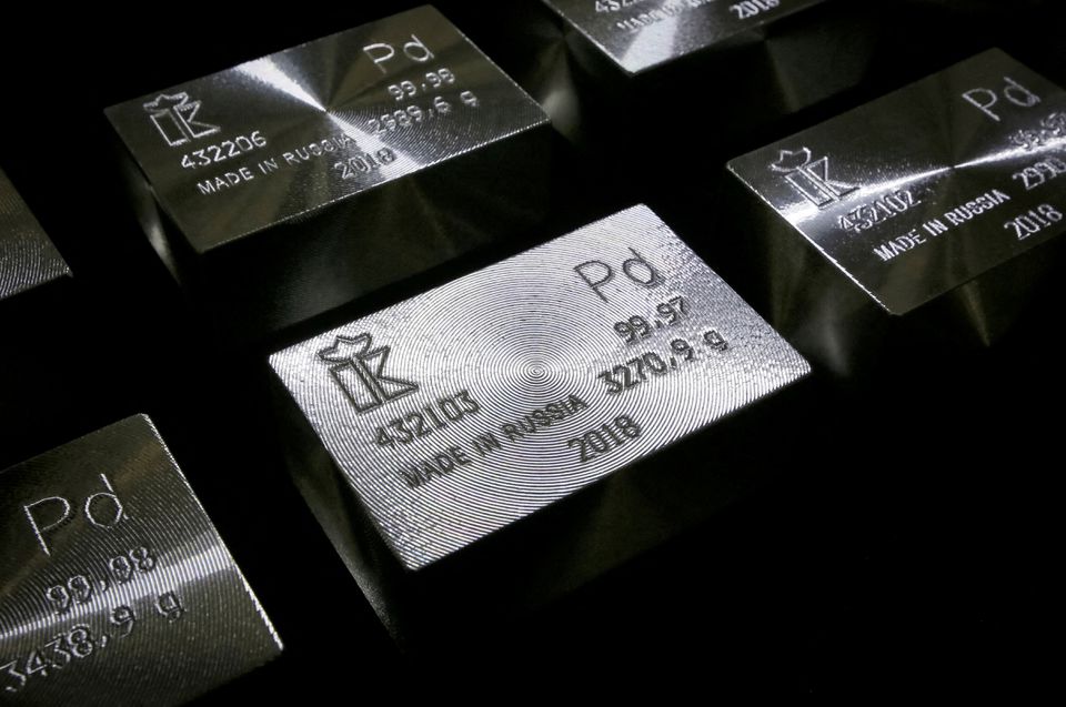 image Palladium firms near all-time peak on Ukraine, gold above $2,000 per ounce