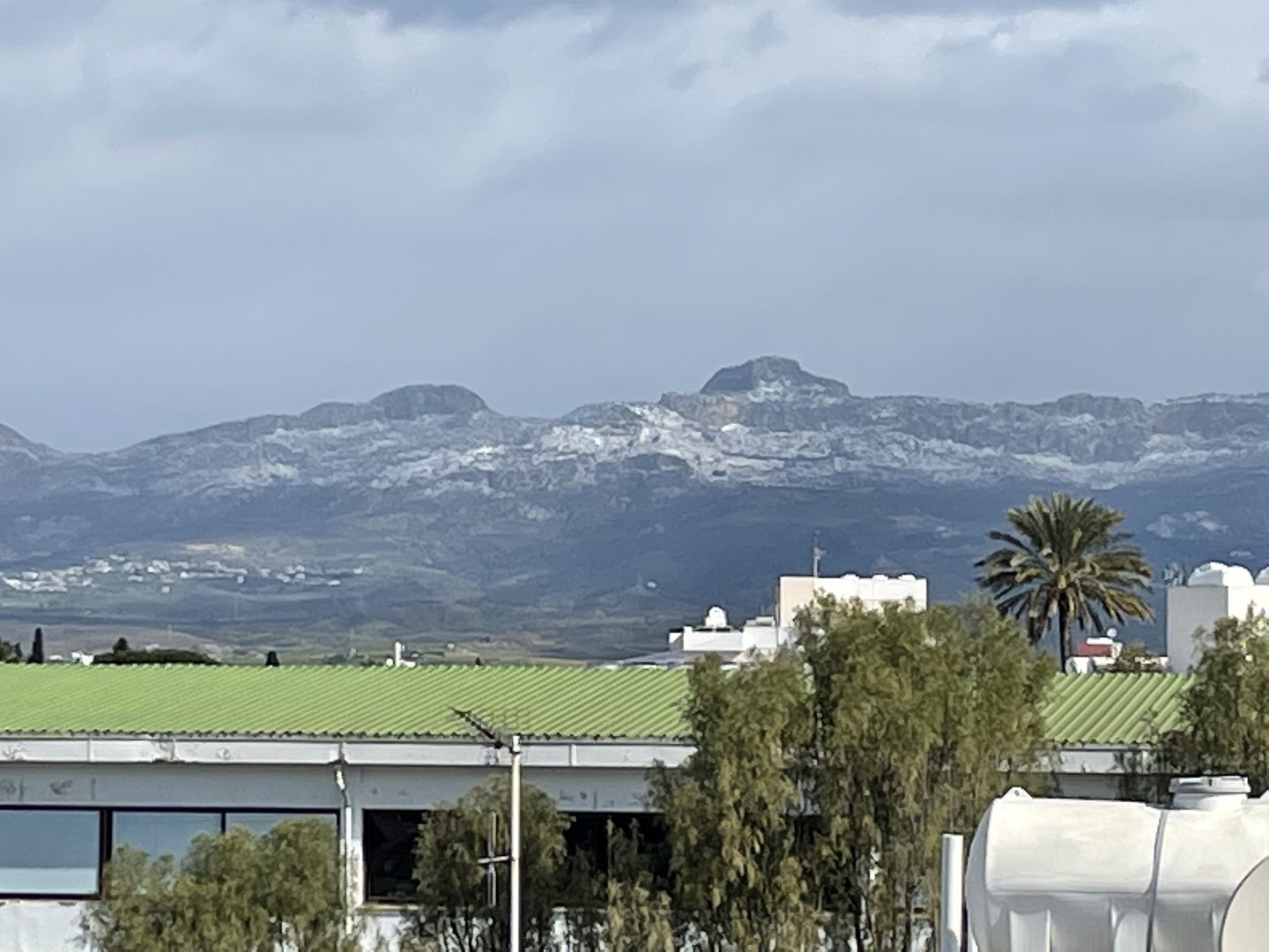 image Rare snow on the Pentadaktylos as the freeze continues