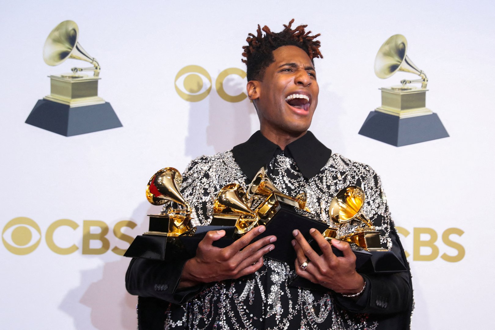image Batiste wins album honor, Zelenskiy makes appeal at Grammys