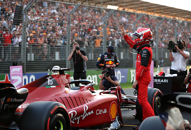 image Leclerc beats Verstappen to pole in Australia