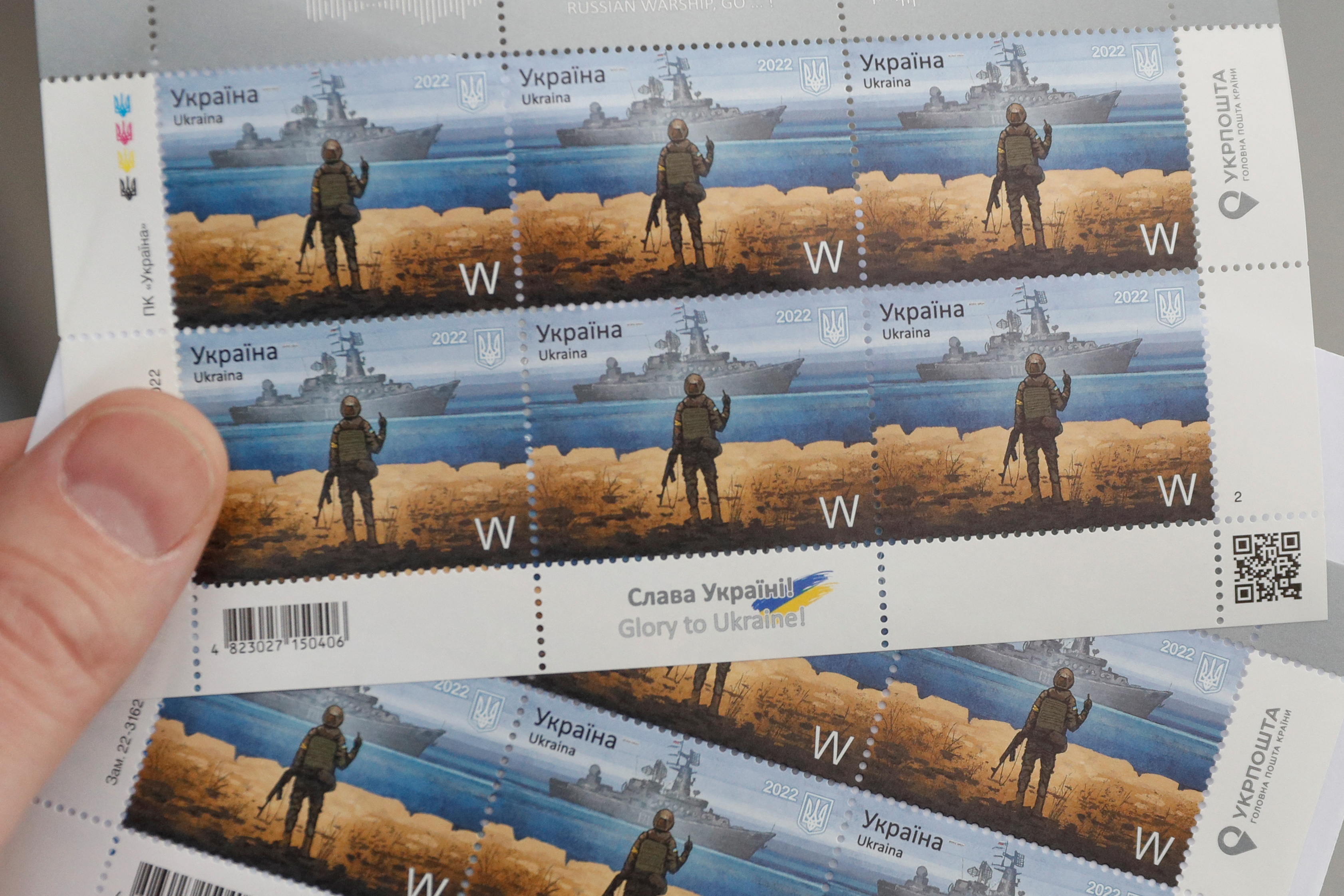 image Ukraine&#8217;s postal service hit by cyberattack after warship stamp sale