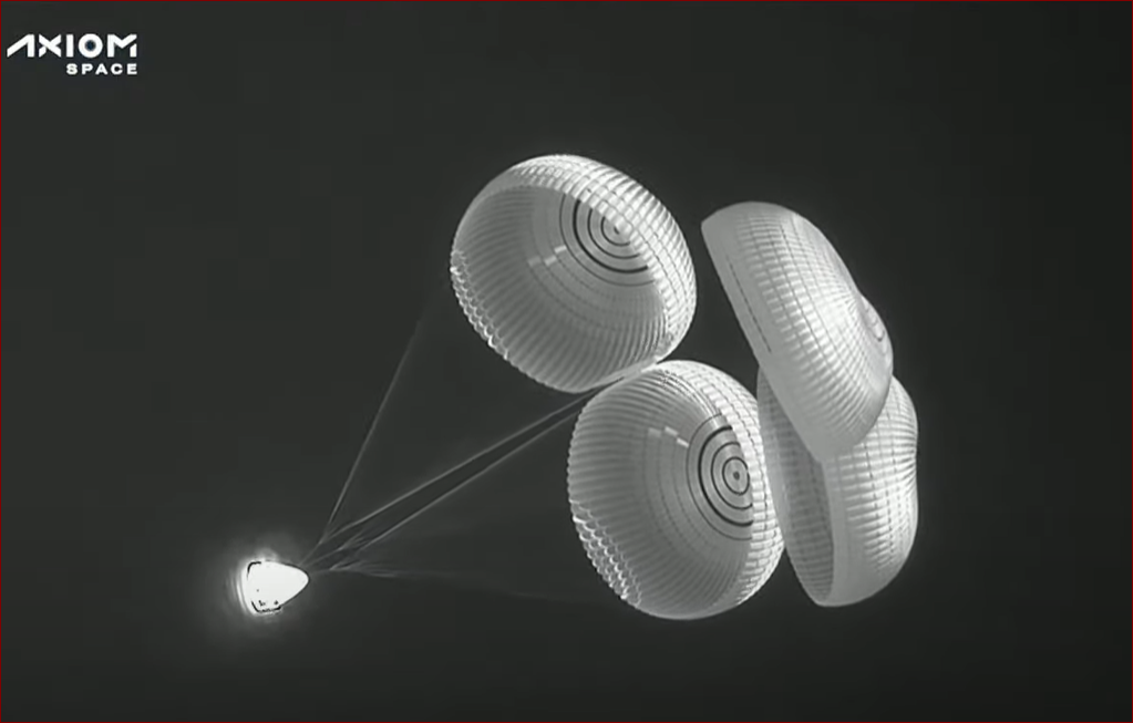 image All-private astronaut team returns safely from landmark space station visit