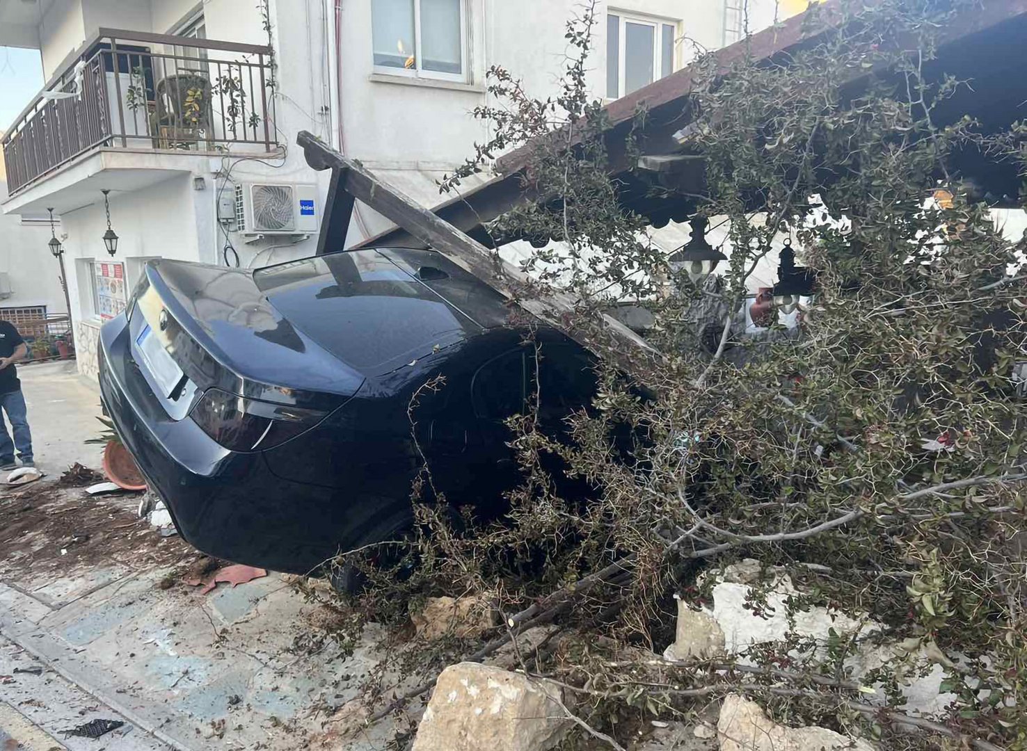 image Young drunk driver crashes car into a restaurant
