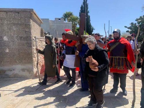 image Kathikas residents re-enact journey of the Holy Cross