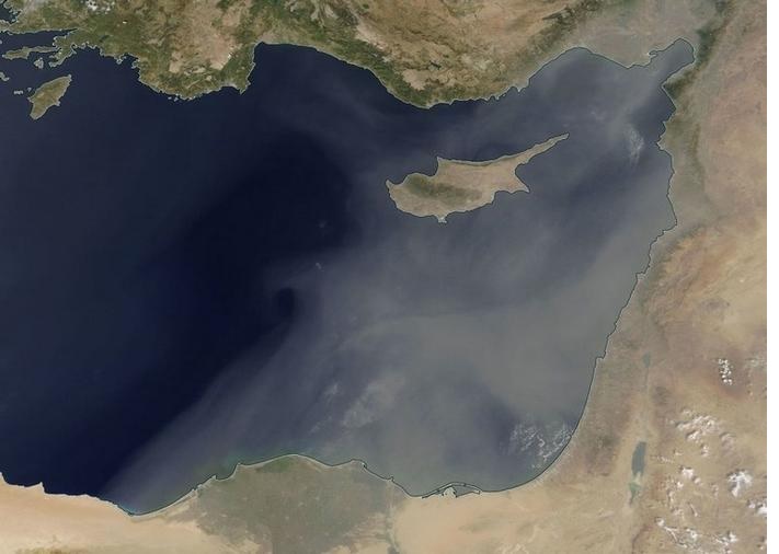image High concentrations of dust on Sunday