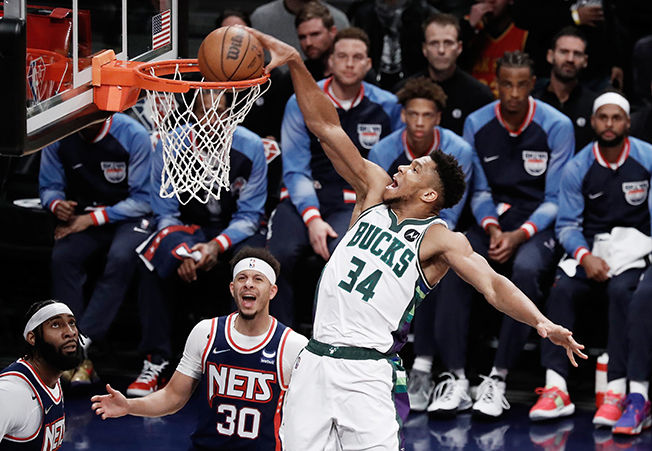 image Record night for Giannis sees Bucks beat Nets