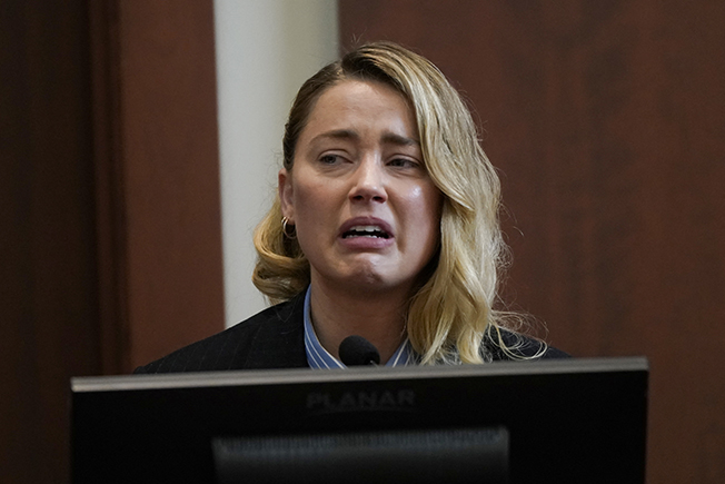 image Emotional Heard testifies Depp slapped her when she laughed at tattoo