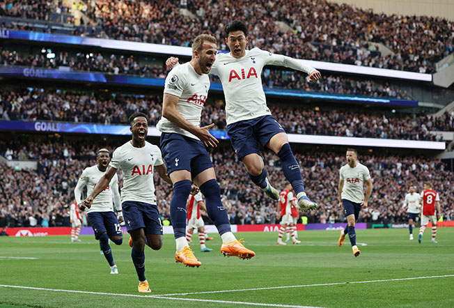 image Kane double fires Spurs to vital win over Arsenal