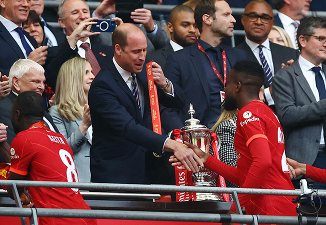 image Prince William praises Blackpool&#8217;s Daniels for coming out