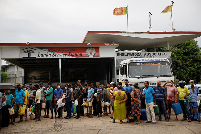 image Sri Lanka down to last day of petrol, PM tells crisis-hit nation