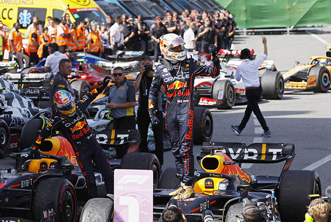 image Verstappen takes F1 lead with Spain win, agony for Leclerc