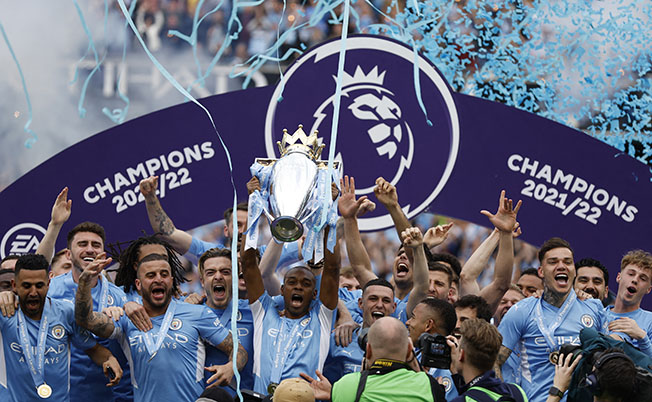 image Man City fight back to beat Villa and win Premier League title