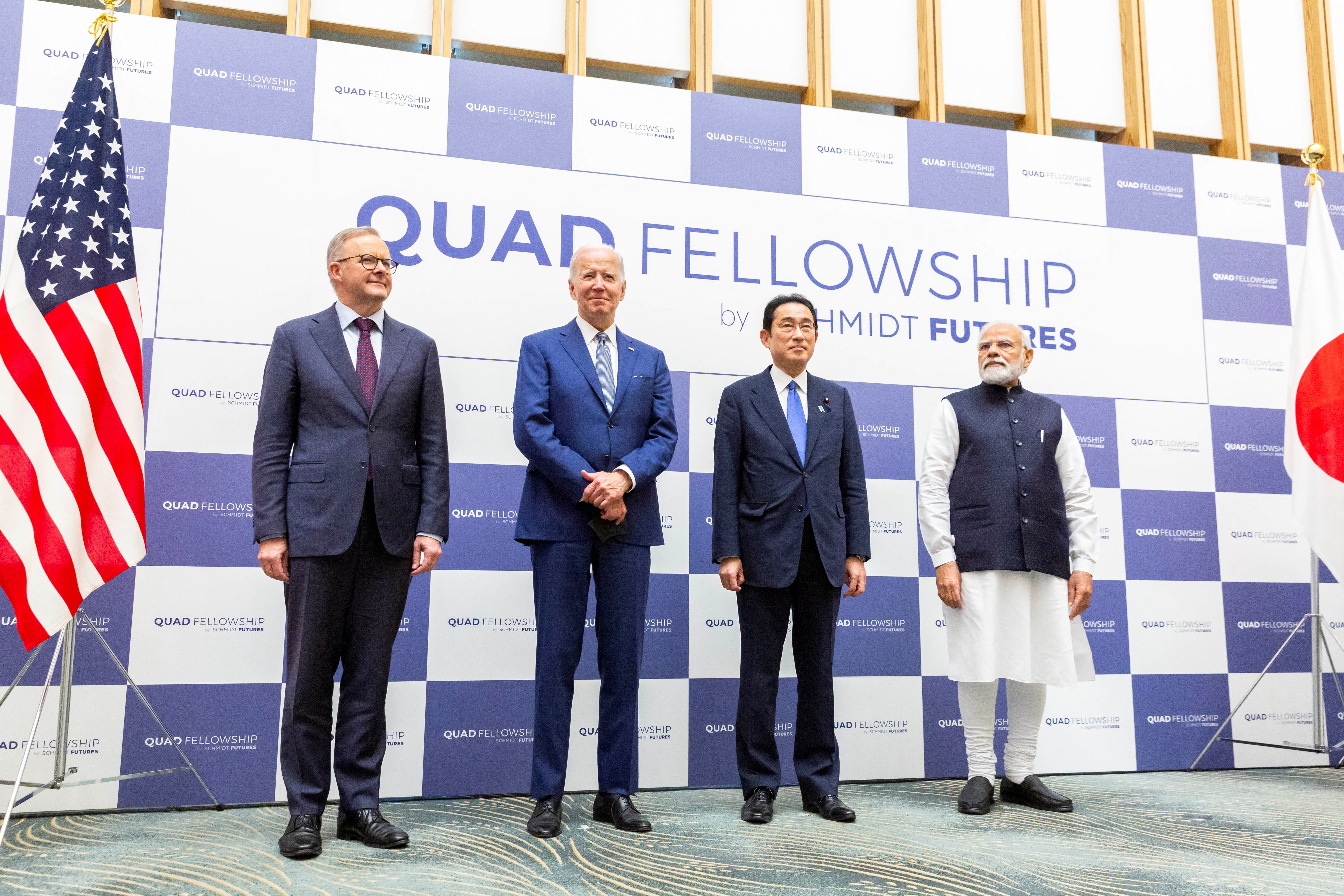 image Quad leaders vow free and open Indo-Pacific, action on climate
