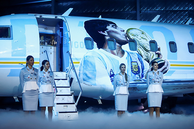 image Maradona tribute plane unveiled in Argentina