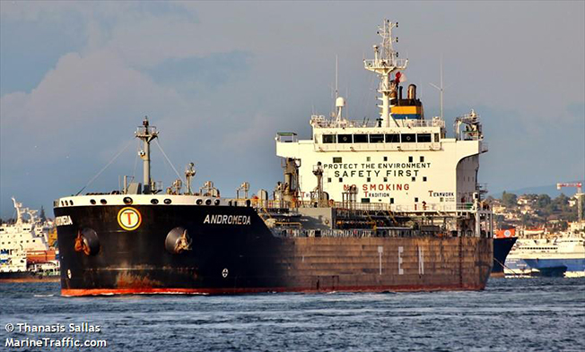 image Protesters block Greek tanker with Russian cargo from entering UK port